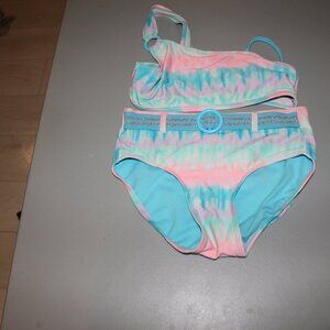 Multi Color 2 Pcs Justice Bikini Swimsuits  Size 10